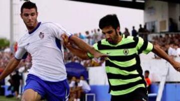 <b>NUEVA VICTORIA. </b>Del Olmo, ayer, en una jugada por la banda izquierda.