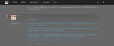GOG elimina Hitman por el DRM: "No deberíamos haberlo lanzado así"