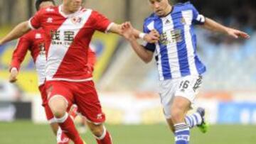 Zé Castro regresó al equipo rayista en Anoeta.