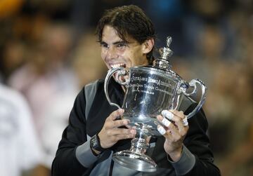 Nadal completed his career Slam at the US Open the same year, beating Novak Djokovic 6-4, 5-7, 6-4, 6-2.