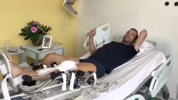 Valverde sube un vídeo muy positivo: ya flexiona la rodilla
