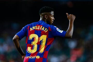 Ansu Fati on his Barcelona debut