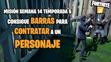 &iquest;C&oacute;mo contratar a un personaje usando barras en Fortnite Temporada 5?