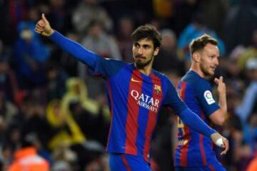 André Gomes celebra el 2-0.