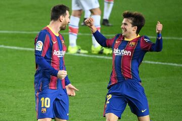 Messi marc¨® el 2-0 al borde del descanso.