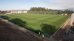 Terreno de juego de la nueva Ciudad Deportiva del Celta en el ayuntamiento de Mos.