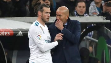 Zidane, con Bale ante el Fuenlabrada.