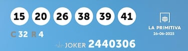 La Primitiva: comprobar los resultados del sorteo de hoy, jueves 26 de junio