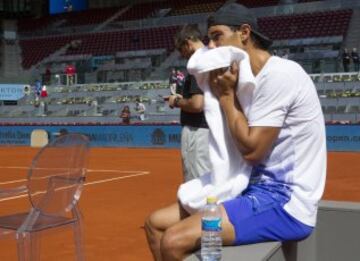 Entrenamiento de Rafa Nadal. 