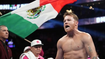 Canelo Alvarez antes de su combate contra Bivol. 