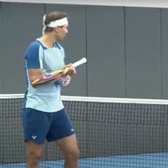 Nadal se entrena para preparar París y las ATP Finals