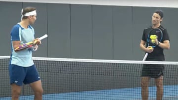 Nadal se entrena para preparar París y las ATP Finals