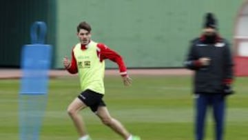 Jozabed, durante un entrenamiento con el Rayo Vallecano