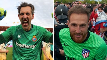 Diego López y Jan Oblak, porteros de Espanyol y Atlético de Madrid.