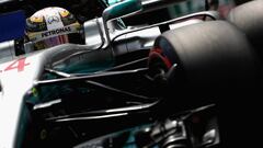 Los Pirelli en primer plano del Mercedes de Lewis Hamilton en M&oacute;naco.