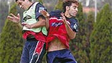 <b>EN FORMA.</B> Cristian y Bauzá llevan unas semanas entrenándose al máximo rendimiento.