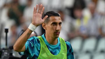 FILE PHOTO: Soccer Football - Serie A - Juventus v Spezia Calcio - Allianz Stadium, Turin, Italy - August 31, 2022 Juventus' Angel Di Maria reacts REUTERS/Massimo Pinca/File Photo