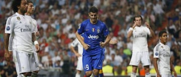 Morata, contra el Real Madrid con la Juventus.