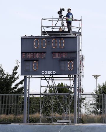 El marcador del estadio Alfredo Di Stéfano. 