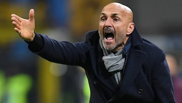 El entrenador del Inter de Milán, Luciano Spalletti, durante un partido.