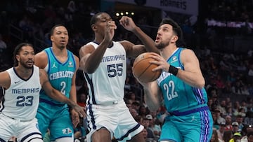 Vasilije Micic, en su primer partido con la camiseta de Charlotte Hornets.