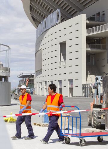 Después de la fiesta, continúan las obras en el Wanda Metropolitano