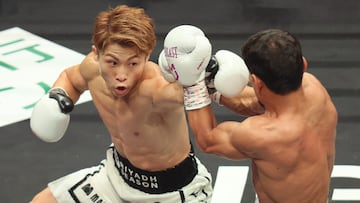 Naoya Inoue durante su último combate con Murodjon Akhmadaliev.