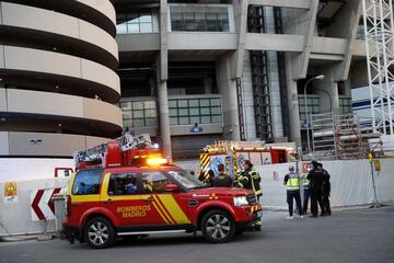 Un aislamiento de espuma de poliuretano se quemó provocando una llamativa nube de humo. El incidente no tuvo gravedad.