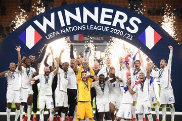 Los jugadores de Francia campeones de la Nations League.