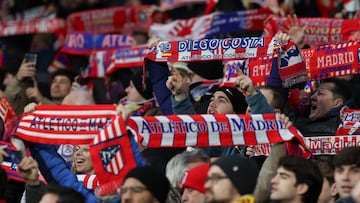 Aficionados del Atlético en un partido de esta temporada.
