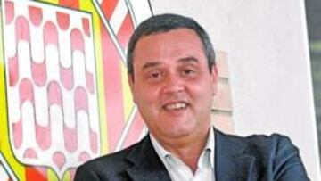 <b>RADIANTE. </b>Josep Gusó, presidente del Girona, comandó el cambio de club a Sociedad Anónima.