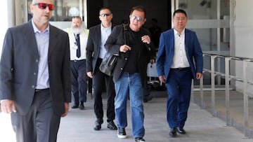 Peter Lim, a su llegada a Valencia en uno de sus pocos viajes a la ciudad.