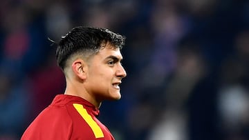 Salzburg (Austria), 16/02/2023.- Paulo Dybala of AS Roma reacts prior to the UEFA Europa League play-off, 1st leg match between RB Salzburg and AS Roma in Salzburg, Austria, 16 February 2023. (Salzburgo) EFE/EPA/Anna Szilagyi
