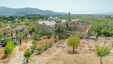 El país transcontinental suele estar entre los diez mayores productores de aceite de oliva. La cantidad recogida oscila sustancialmente dependiendo del clima entre 60.000 y 180.000 toneladas, normalmente. La campaña de 2022-23 fue récord con 421.000 toneladas, para la presente campaña no se espera superar las 180.000 toneladas. En la foto, cultivos en la localidad del Egeo, Selcuk. 

