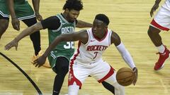 Victor Oladipo, durante un partido de la NBA con Houston Rockets.