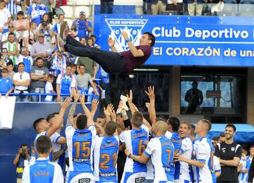 Tiempo después, 37 partidos más tarde de aquel debut, y después de haber logrado la salvación (en Copa también se consiguió la gesta de llegar a semis tras tumbar al Real Madrid en el Bernabéu), el Leganés cerró en Butarque el 19 de mayo de 2018 la temporada. Cerró eso y algo más. Mucho más. Esa última jornada frente al Betis (triunfo del Leganés 3-2) supuso la despedida de los dos mitos más importantes quizá de sus 90 años de historia. Asier Garitano dijo adiós a Butarque tras cinco años en los que ascendió al equipo de Segunda B a Primera en apenas tres años. También se fue con él Mantovani, capitán del equipo y referencia máxima de sus valores. Hubo también un tercer emblema que dijo adiós, aunque él no lo sabía. Serantes disputó aquella tarde su último partido oficial como pepinero. El pasado mes de diciembre dejó el Leganés sin disputar ni un encuentro más tras aquel choque.
