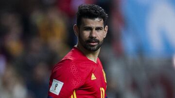 El delantero del Chelsea, Diego Costa, durante un partido de Espa&ntilde;a.