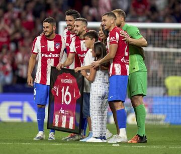 Herrera durante su despedida como rojiblanco. 
