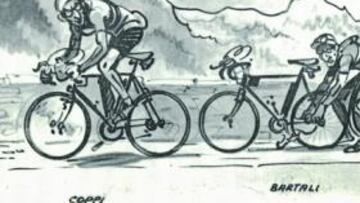 <b>TOUR 1949. </b>Binda manda atacar a Coppi, con Bartali pinchado.