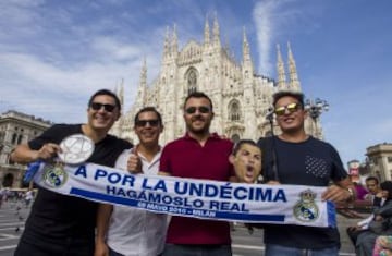 Ambiente de Champions en las calles de Milán