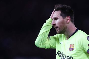 Soccer Football - Champions League Quarter Final First Leg - Manchester United v FC Barcelona - Old Trafford, Manchester, Britain - April 10, 2019 Barcelona's Lionel Messi during the match