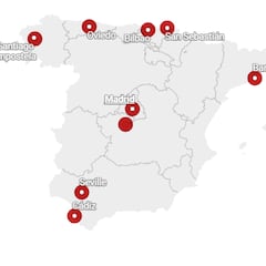 El mapa de las ciudades de España que más visitan los españoles en verano