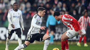Joni Montiel durante un partido con el Burgos.