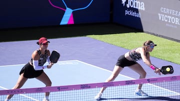 Las finalistas en Alcobendas en acción.