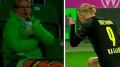 El 'encontrón' de Haaland con una señora tras su gol: feo gesto y respuesta por Twitter