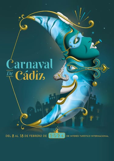 La obra se llama ‘Hechizo de luna gaditana’ el propio autor ha explicado que es una alegoría sobre la experiencia vivida la noche del 18 de febrero en el Carnaval de Cádiz de 2023 cuando lo visitó junto a su pareja.