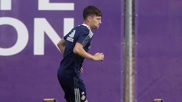 VALLADOLID, 16/09/21. PHOTOGENIC. ENTRENAMIENTO DEL REAL VALLADOLID. TONI VILLA