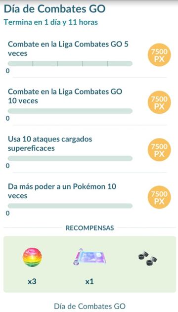 Tareas de la Investigación Temporal del Día de Combates GO de Máximo Peñas en Pokémon GO