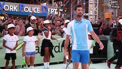 Novak Djokovic, en un evento del US Open en Nueva York.