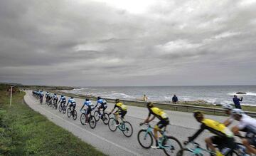 El pelotón durante la carrera.